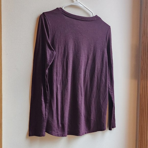American Eagle Outfitters Deep Purple Long Sleeve Jersey Size Small - Picture 12 of 16